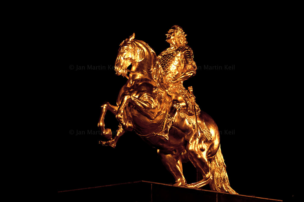 Dresden: "Goldener Reiter", Reiterstandbild August des Starken